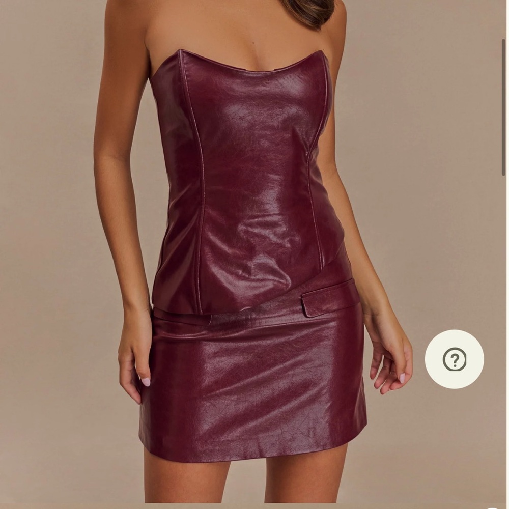 Leather Strapless Set - Meshki